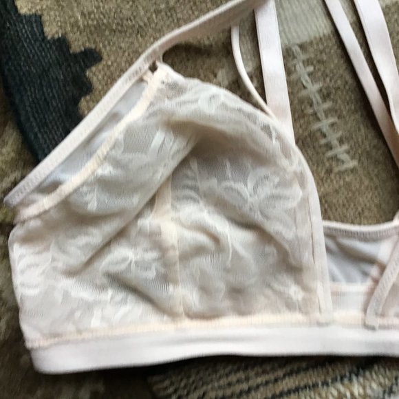 Heidi Klum Intimates Soft PInk Sheer Stretch and Lace Bra New No Tags - Picture 2 of 8